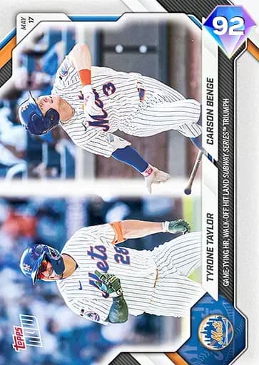 Tyrone Taylor Topps NOW card art