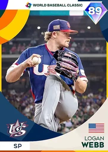 Logan Webb World Baseball Classic card art