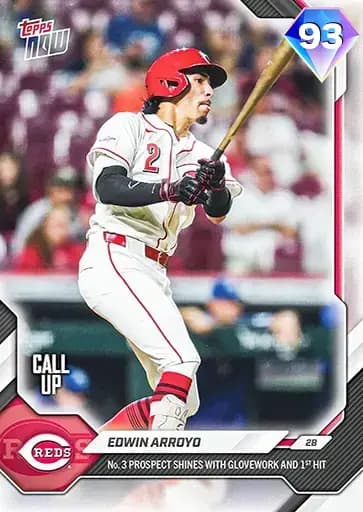 Edwin Arroyo Topps NOW card art