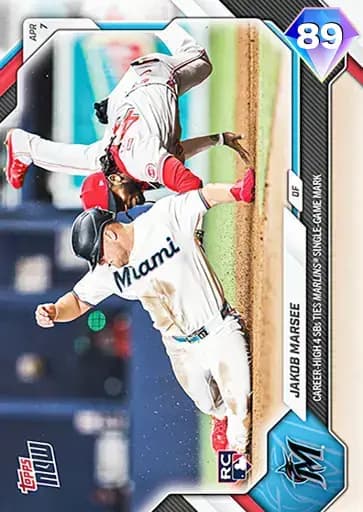 Jakob Marsee Topps NOW card art