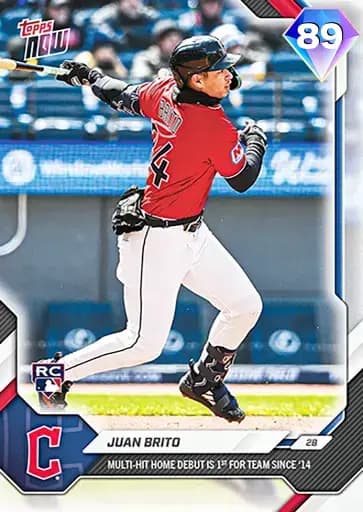 Juan Brito Topps NOW card art
