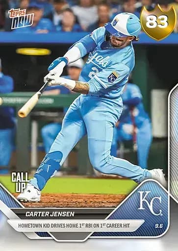 Carter Jensen Topps NOW card art