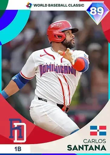Carlos Santana World Baseball Classic card art