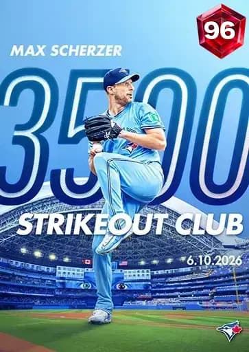 Max Scherzer Milestone card art