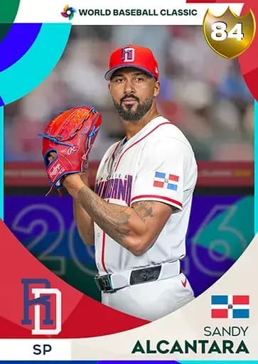 Sandy Alcantara World Baseball Classic card art