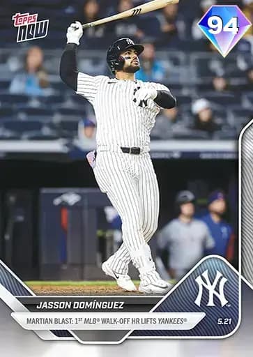 Jasson Dominguez Topps NOW card art
