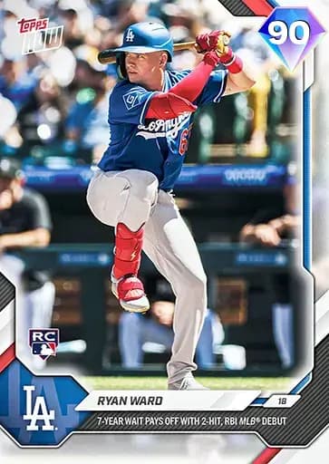 Ryan Ward Topps NOW card art