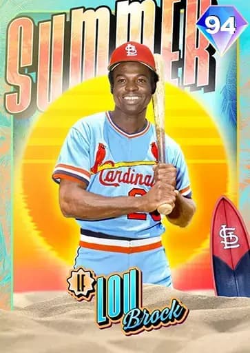 Lou Brock Summer card art
