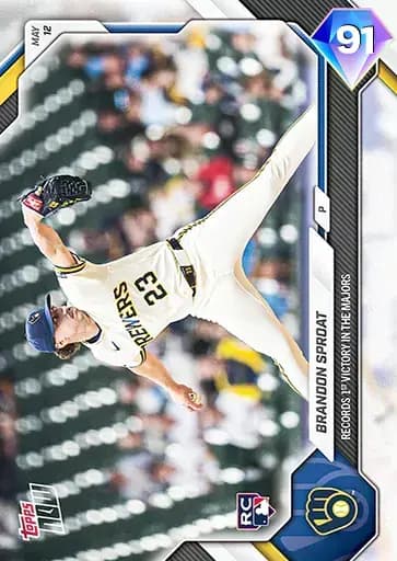 Brandon Sproat Topps NOW card art