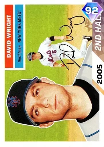 David Wright 2ND Half Heroes card art