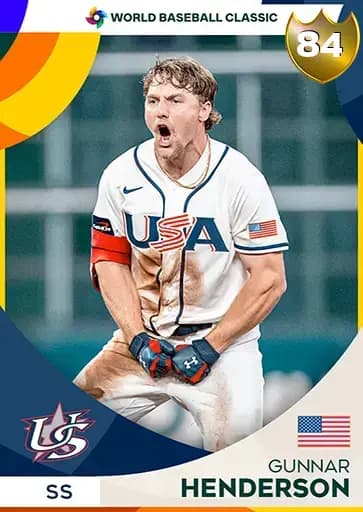 Gunnar Henderson World Baseball Classic card art