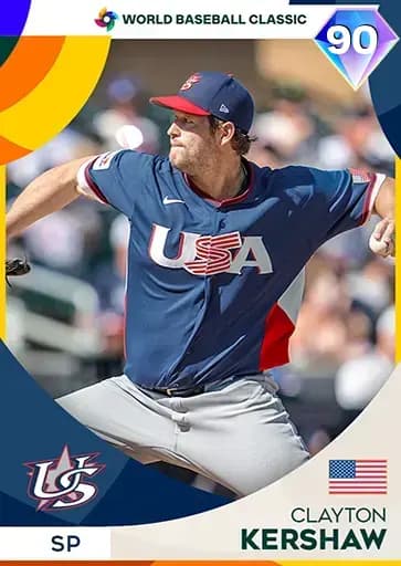 Clayton Kershaw World Baseball Classic card art