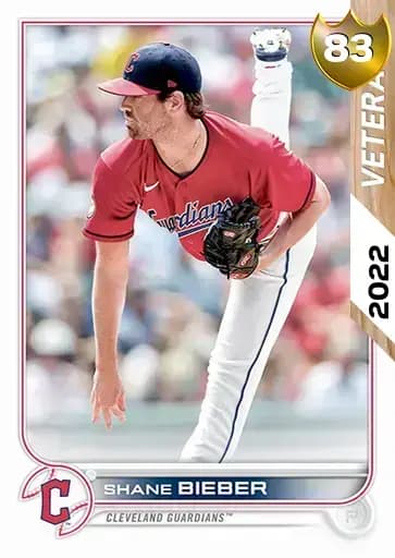 Shane Bieber Veteran card art