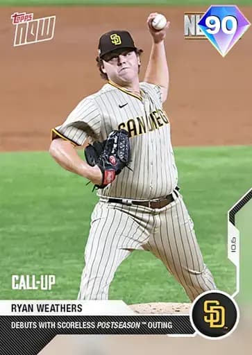 Ryan Weathers Topps NOW card art