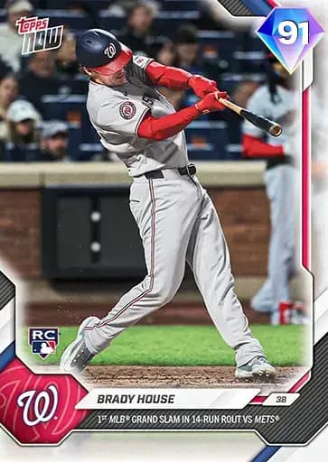 Brady House Topps NOW card art
