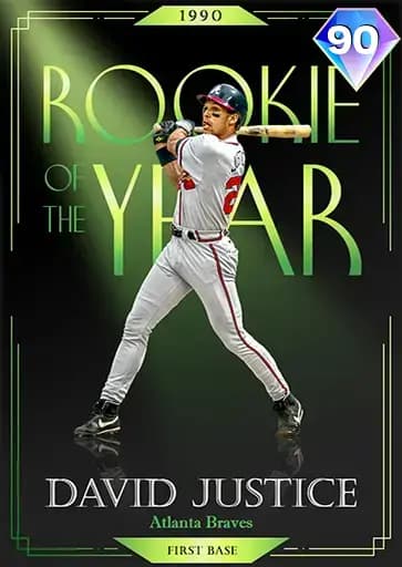 David Justice Awards card art