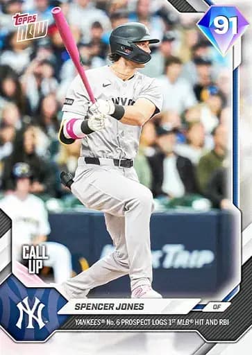 Spencer Jones Topps NOW card art