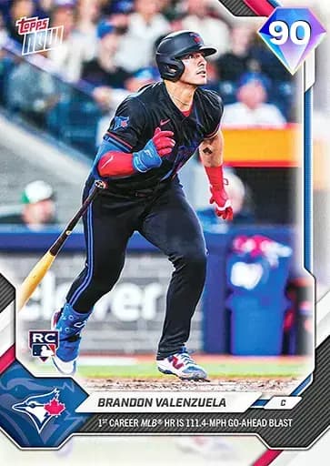 Brandon Valenzuela Topps NOW card art