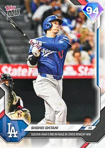 Shohei Ohtani Topps NOW card art
