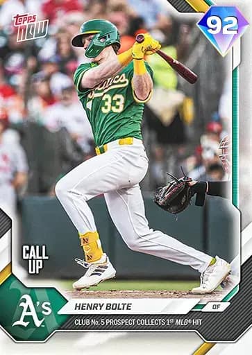 Henry Bolte Topps NOW card art