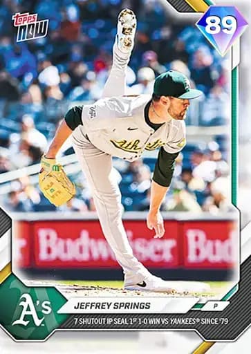 Jeffrey Springs Topps NOW card art
