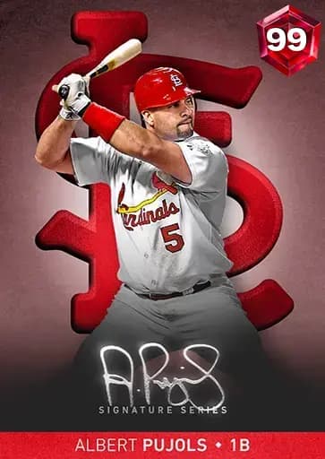 Albert Pujols Signature card art