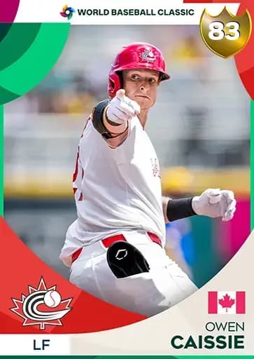 Owen Caissie World Baseball Classic card art